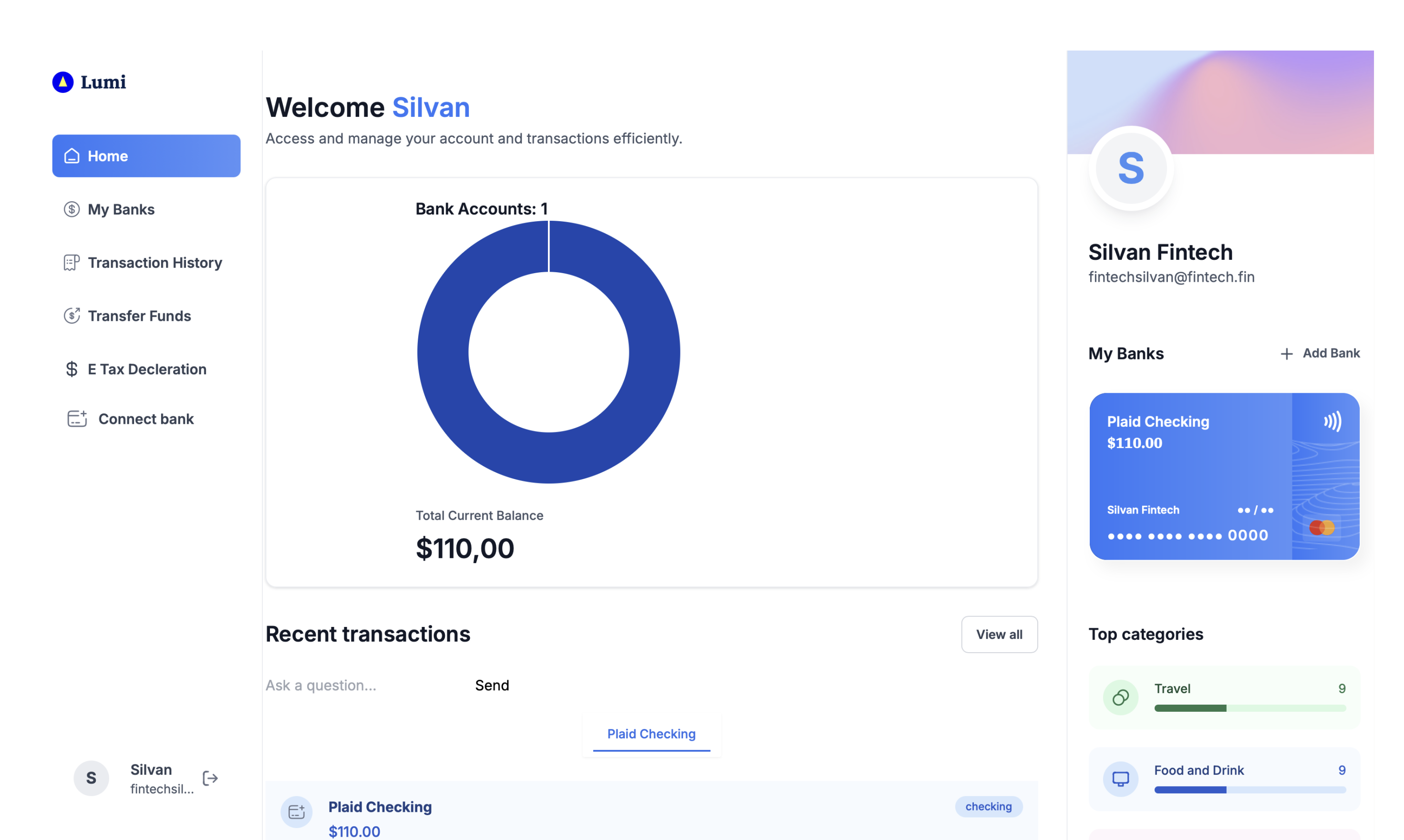 Full-stack Banking Analytics App